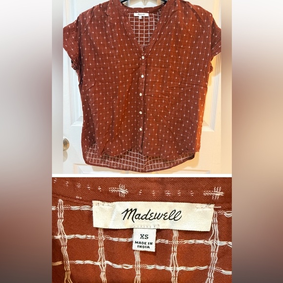 Madewell 2 Shirt Bundle Short Sleeve Button Down Shirt - Picture 2 of 5